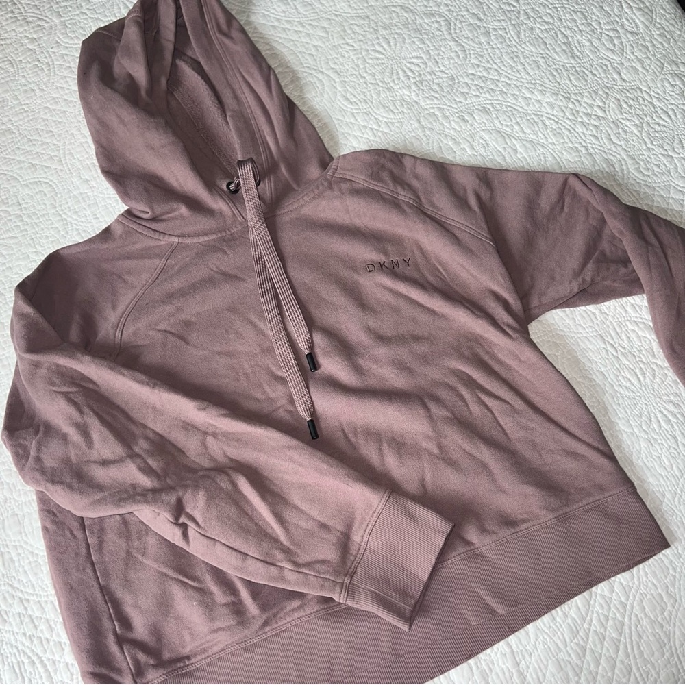 Mauve DKNY Cropped hoodie